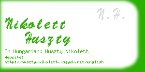 nikolett huszty business card